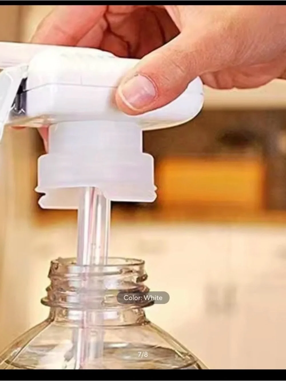 White Automatic Water Pump Dispenser - Home Kitchen